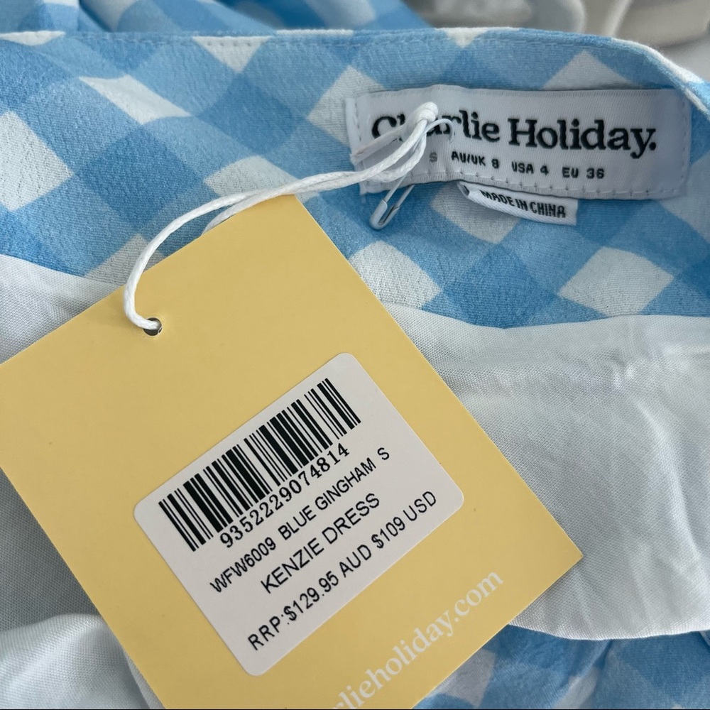 Blue Gingham Dress - Picture 3 of 3